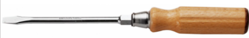 FACOM — Tournevis manche bois pour vis à fente lame forgée avec 6 pans 6,5 x 175 mm