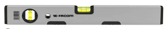 FACOM — Niveau tubulaire magnétique 40 cm - En position inverse, précision 1 mm/m - corps en alliage léger, étiré.