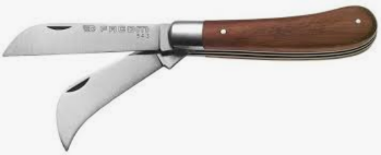 FACOM — Couteau d'électricien manche bois 2 lames