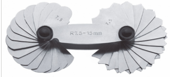 FACOM — Jauge à rayons 32 lames - 7,5 à 15 mm