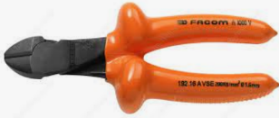 FACOM — Pince coupante isolée pour fil dur - 165 mm
