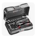 FACOM — Coffret de douilles 1/4' 6 pans mm R.161B 31 pièces