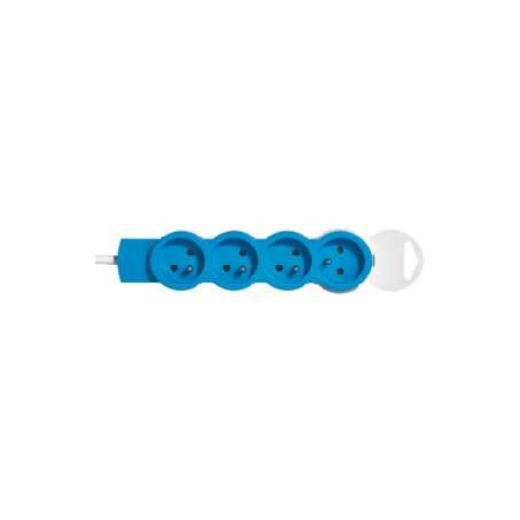 Legrand — Rallonge multiprise 4 prises de courant 2P+T 16A 230V avec cordon 1,5m - bleu