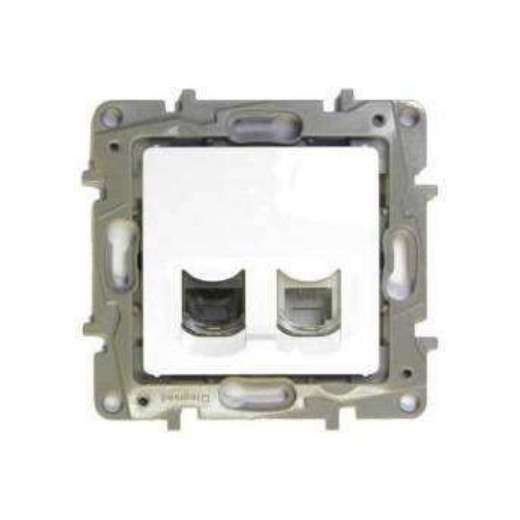Legrand — Prise téléphonique et réseau intranet RJ11+RJ45 CAT6 UTP BLANC