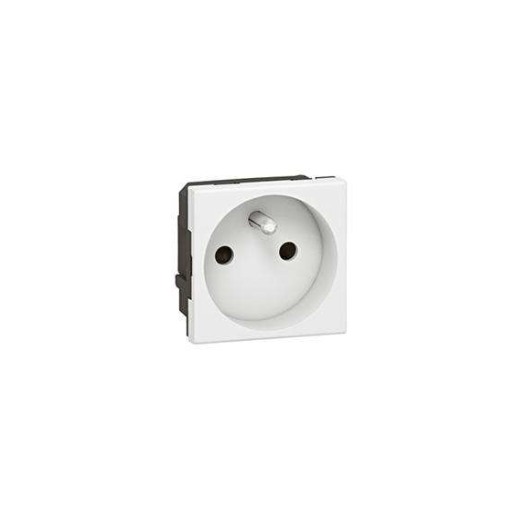 Legrand — Prise de courant 2P+T Mosaic 2 modules avec connexion par bornes automatiques - blanc