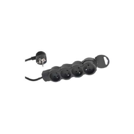 Legrand — Rallonge multiprise 4 prises de courant 2P+T 16A 230V avec cordon 1,5m - noir