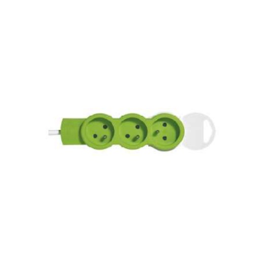Legrand — Rallonge multiprise 3 prises de courant 2P+T 16A 230V avec cordon 1,5m - vert