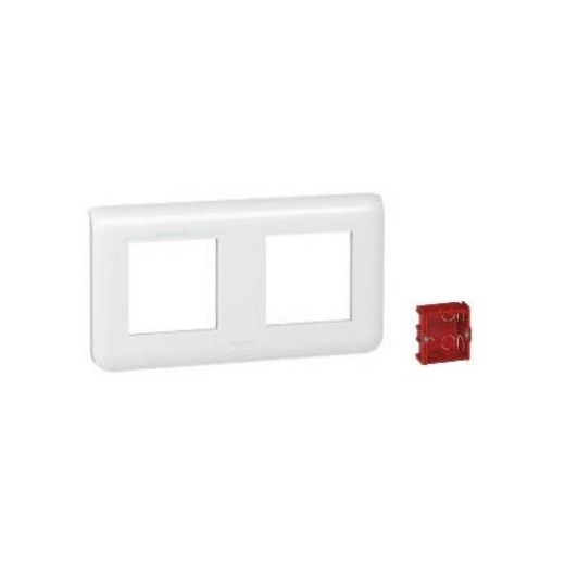Legrand — Plaque Mosaic 2x2 modules horizontal - blanc