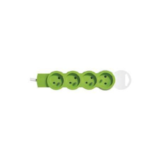 Legrand — Rallonge multiprise 4 prises de courant 2P+T 16A 230V avec cordon 1,5m - vert