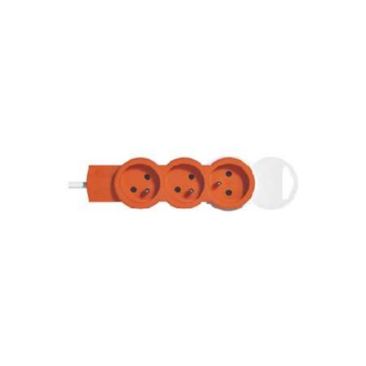 Legrand — Rallonge multiprise 3 prises de courant 2P+T 16A 230V avec cordon 1,5m - orange